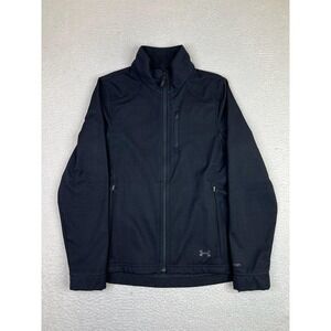 Under Armour Jacket Women's Small Black UA Storm Softshell Full Zip Windbreaker